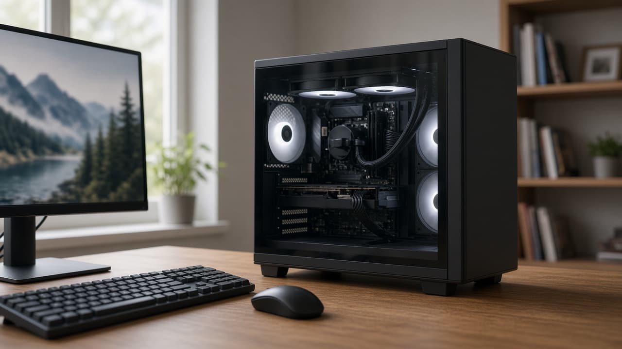Symbolbild: Fertig-Gaming-PC als Weihnachtsgeschenk im Tower-Gehäuse