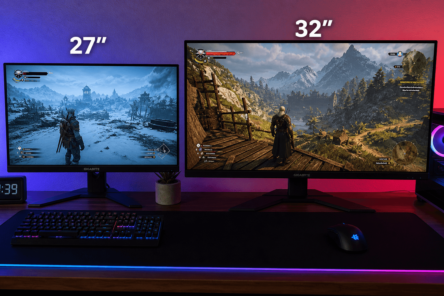Gaming-Monitor-Größe erklärt: 27 vs 32 Zoll 2026